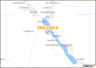 map of Păuleasca