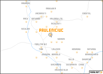 map of Păuleni-Ciuc