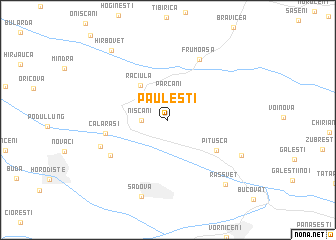 map of Păuleşti