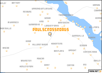 map of Pauls Crossroads