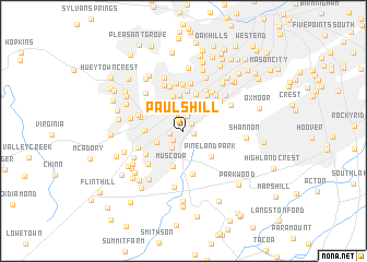 map of Pauls Hill