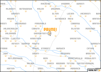 map of Păunei