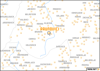 map of Paunovići