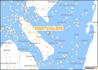 map of Paunte Mulāna