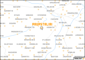 map of Paupstaliai