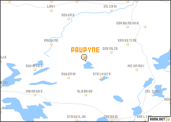 map of Paupynė
