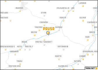 map of Păuşa