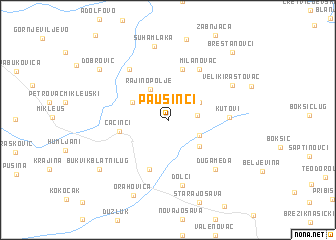 map of Paušinci