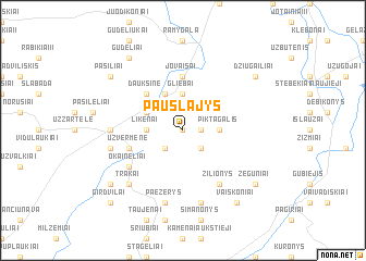 map of Pauslajys