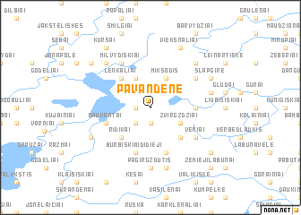 map of Pavandenė