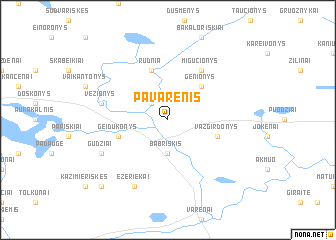 map of Pavarėnis