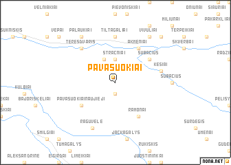 map of Pavašuokiai