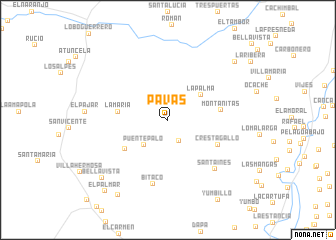 map of Pavas