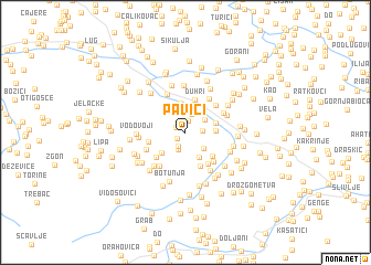 map of Pavići