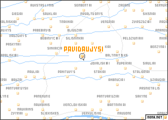 map of Pavidaujys I