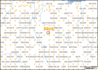 map of Pavie