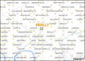 map of Pavilly
