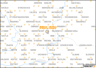 map of Pavlišov