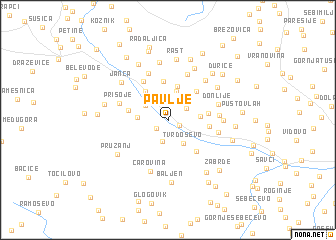 map of Pavlje