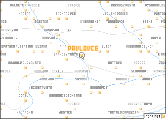 map of Pavlovce