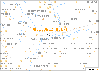 map of Pavlovec-Zabočki