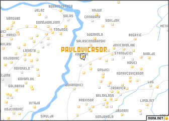 map of Pavlovića Šor