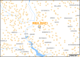 map of Pavlovići