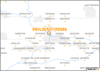 map of Pavlovskiy Posad