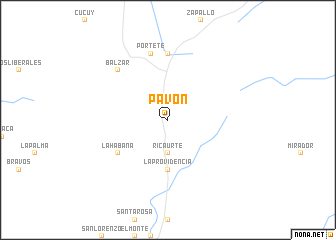 map of Pavón