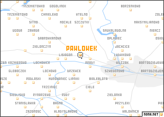 map of Pawłówek