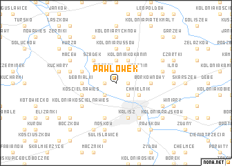 map of Pawłówek