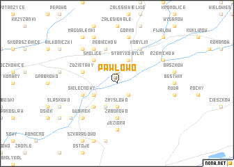 map of Pawłowo