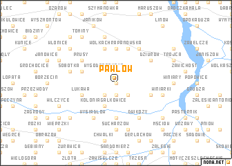 map of Pawłów