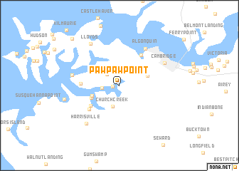 map of Paw Paw Point