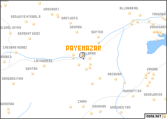 map of Pā-ye Mazār