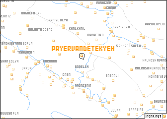 map of Pāyervand-e Tekyeh