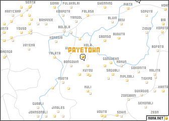 map of Paye Town