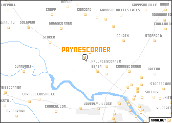 map of Paynes Corner
