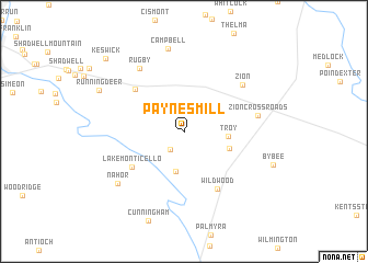 map of Paynes Mill