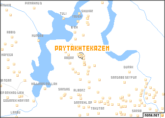 map of Pāy Takht-e Kāz̧em