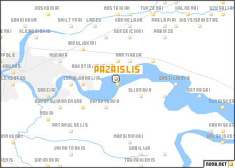map of Pažaislis