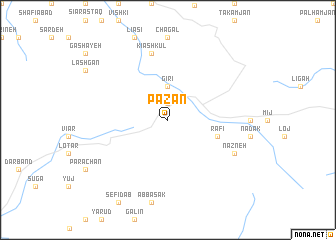 map of Pāzan