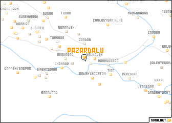 map of Pāzardālū