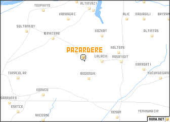 map of Pazardere