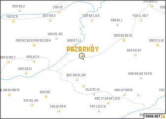 map of Pazarköy