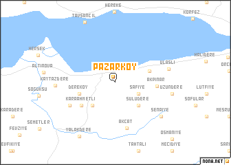 map of Pazarköy