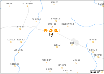 map of Pazarlı