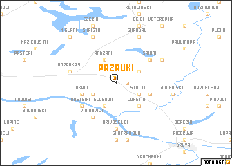 map of Pazauki