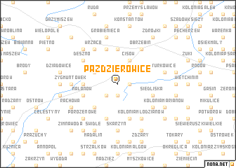 map of Paździerowice