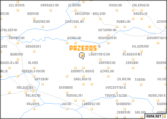 map of Pažeros